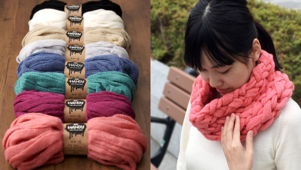 アームニッティング（腕編み）でスヌードを編もう♪
