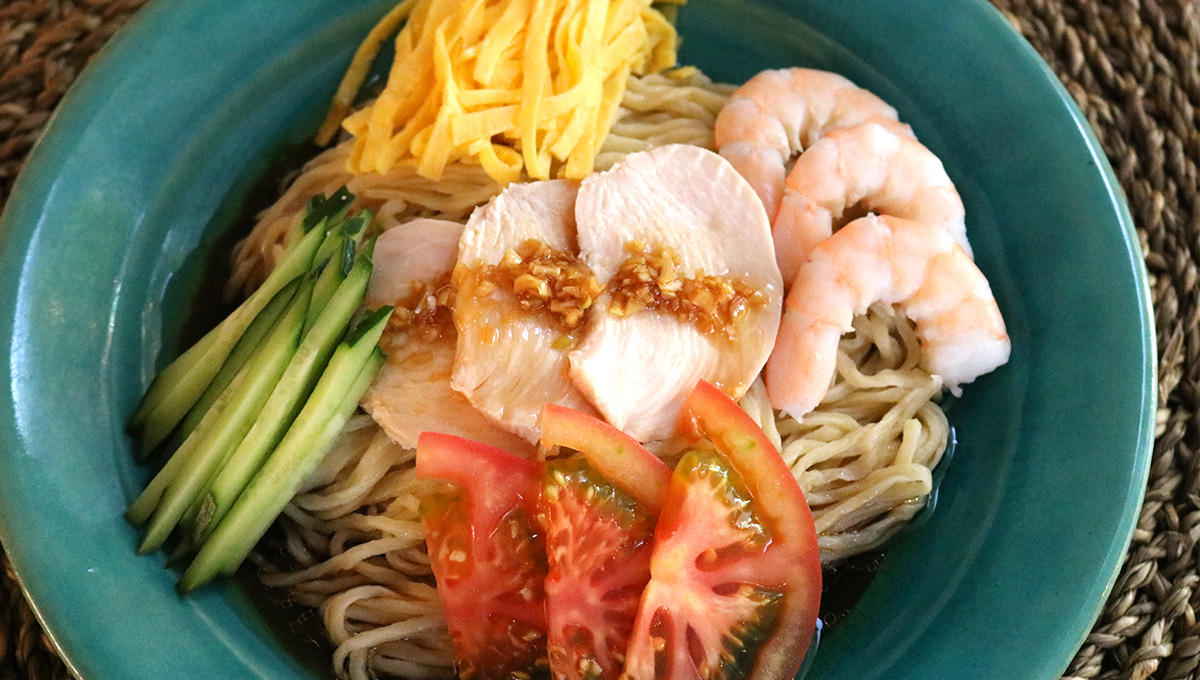 粉からはじめる 中華の卵麺を手作り！　しっとり鶏胸肉の極上冷やし中華