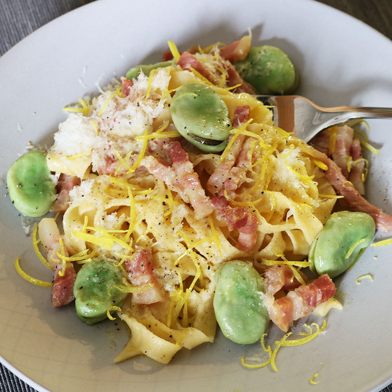 平打ちの生パスタを作って本格イタリアン♪ そら豆のレモンオイルパスタ＆手作りブッラータ