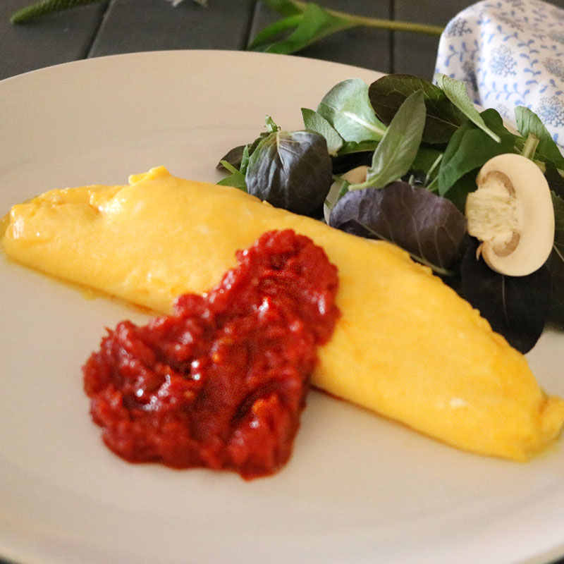 生食パンとプレーンオムレツであこがれブランチ♪