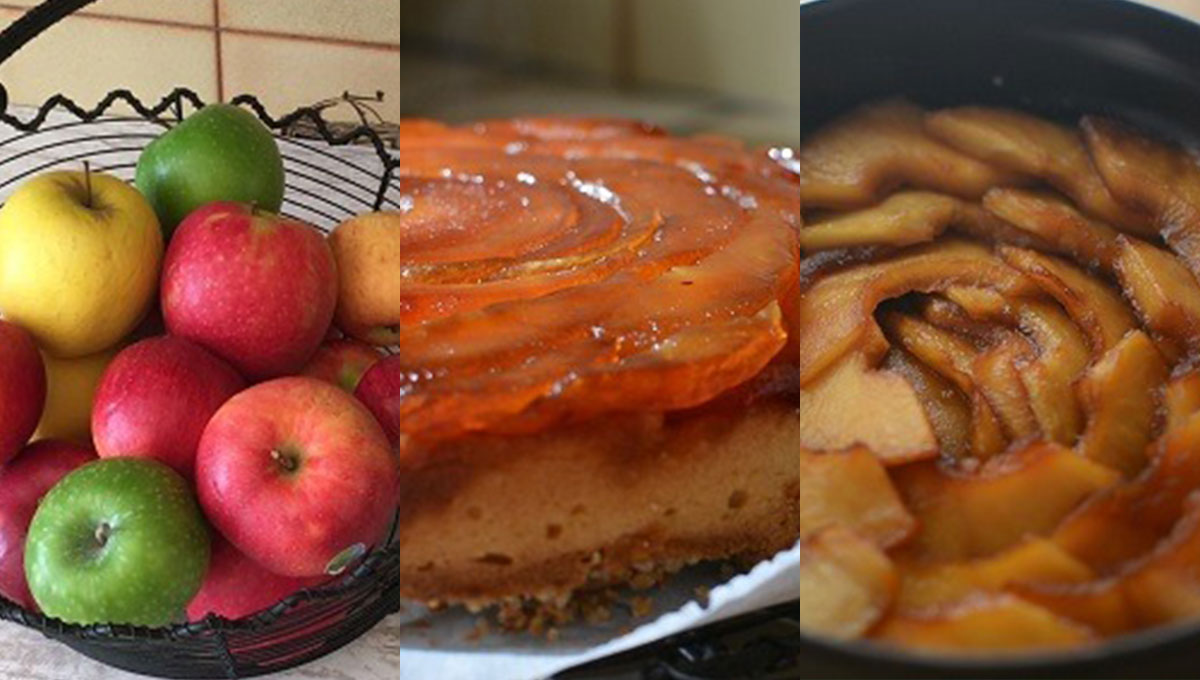青山翠さんのキャラメルりんごのアップサイドダウンケーキ