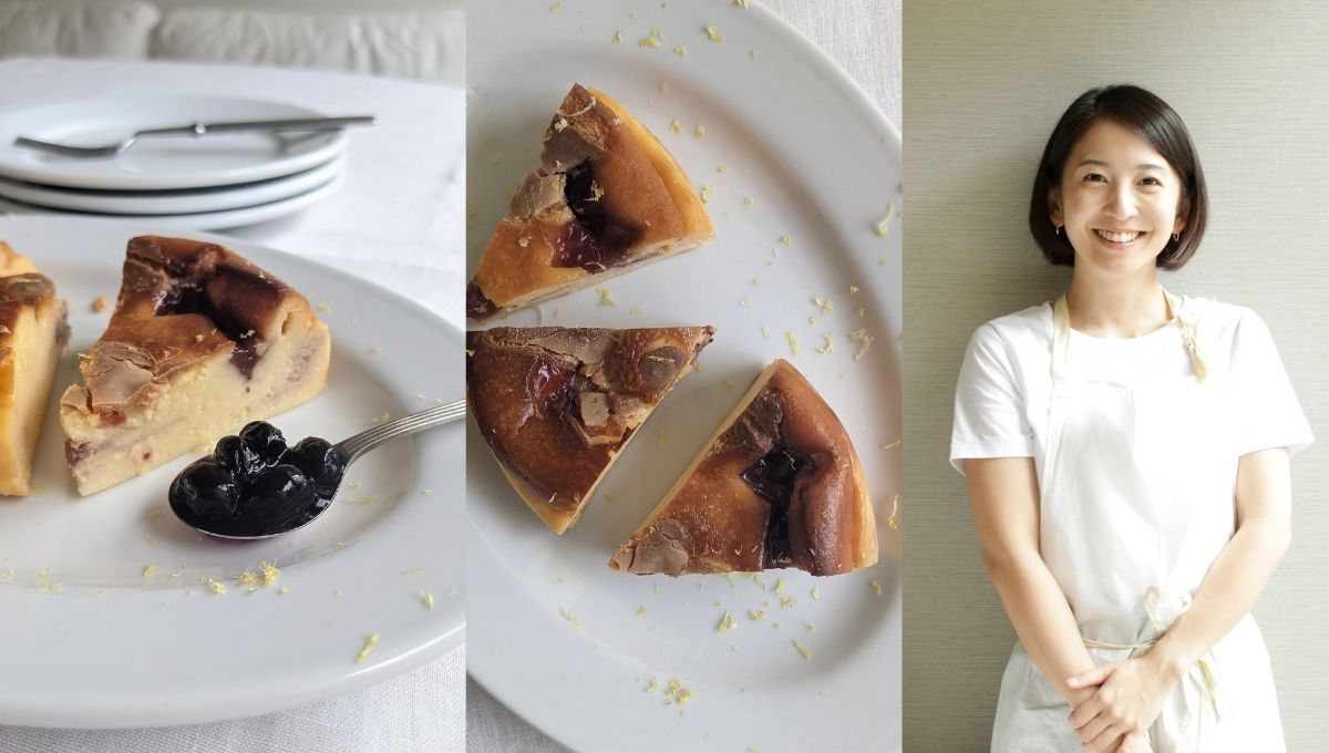 高石紀子さんに教わる「いちごジャムとホワイトチョコのベイクドチーズケーキ」