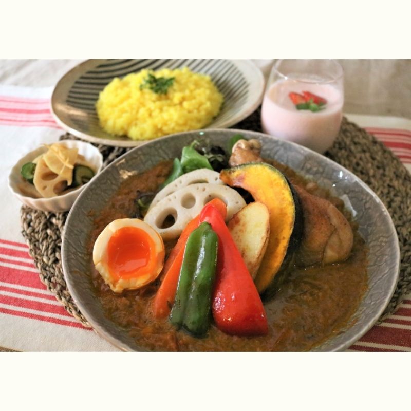 【第1弾】矢祭町の新鮮野菜のお土産つき♪　ベジブロスから作るピリッとこくうま「スープカレー」　