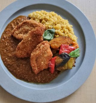 食堂いちじく・尾崎史江さんの精進料理で作る定番メニュー～精進カツカレー～