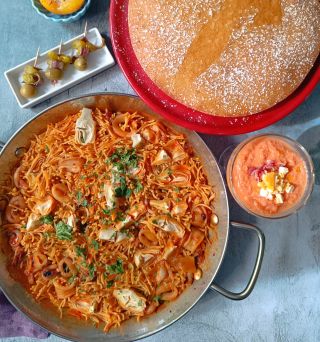 ガルシアみゆきさんと楽しむ初夏のスペイン料理～いかとアーティチョークのフィデウア～