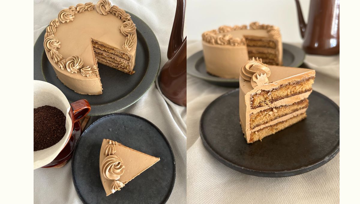 クラシカルなスイーツを楽しむ♪～モカバタークリームケーキ～