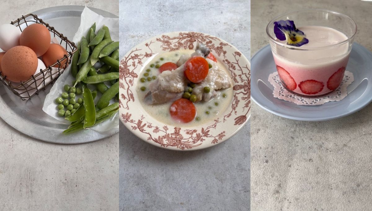 渡辺麻紀さんに教わる春野菜と卵を使ったフレンチの定番～そら豆のフラン＆鶏もも肉と春にんじんのフリカッセ～