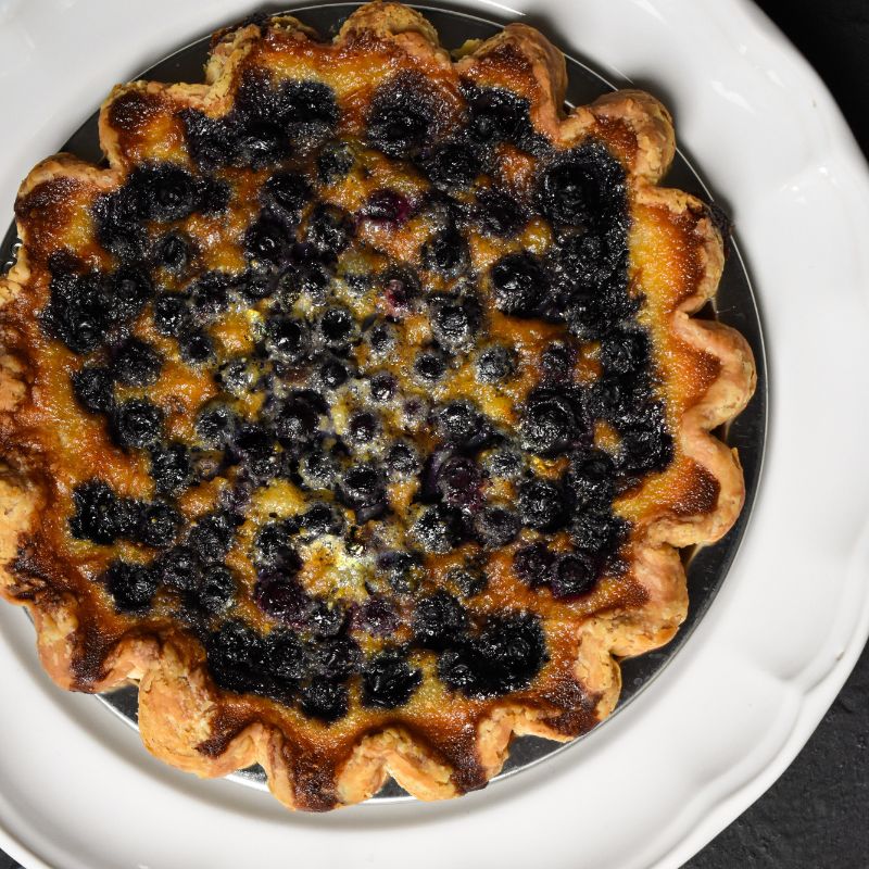 中村紫乃さんに教わるアメリカ菓子　「Blueberry Buttermilk Chess Pie ～ブルーベリー・バターミルクチェスパイ」